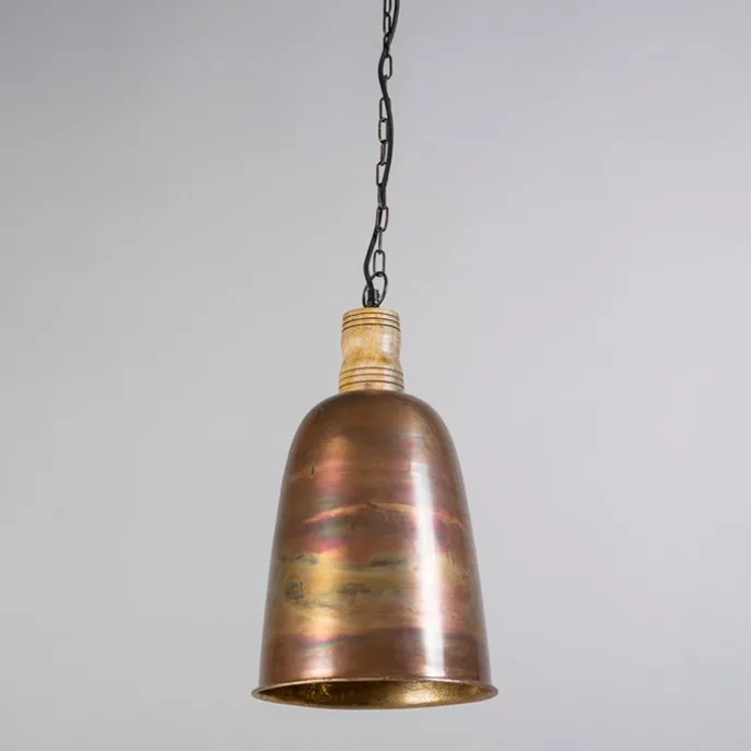 Vintage hanglamp koper met goud - Burn