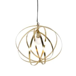 Vintage hanglamp messing draaibaar - Rings