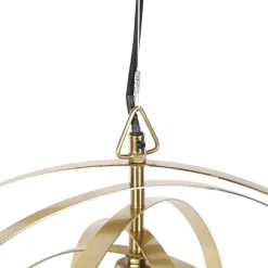 Vintage hanglamp messing draaibaar - Rings