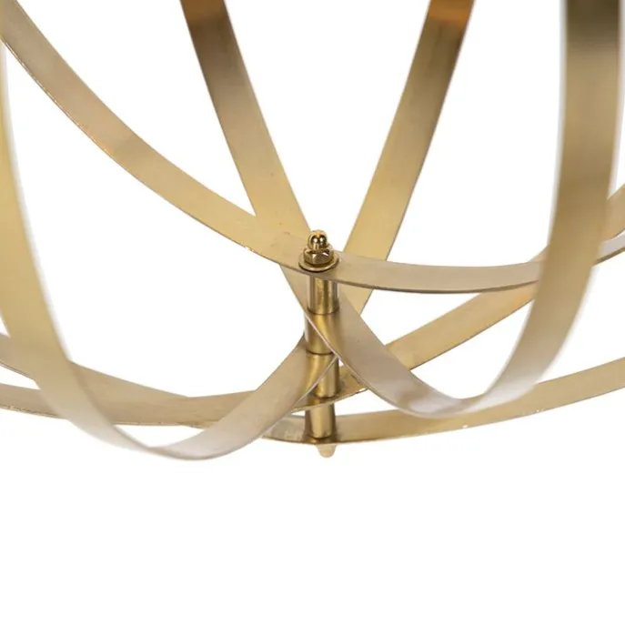 Vintage hanglamp messing draaibaar - Rings