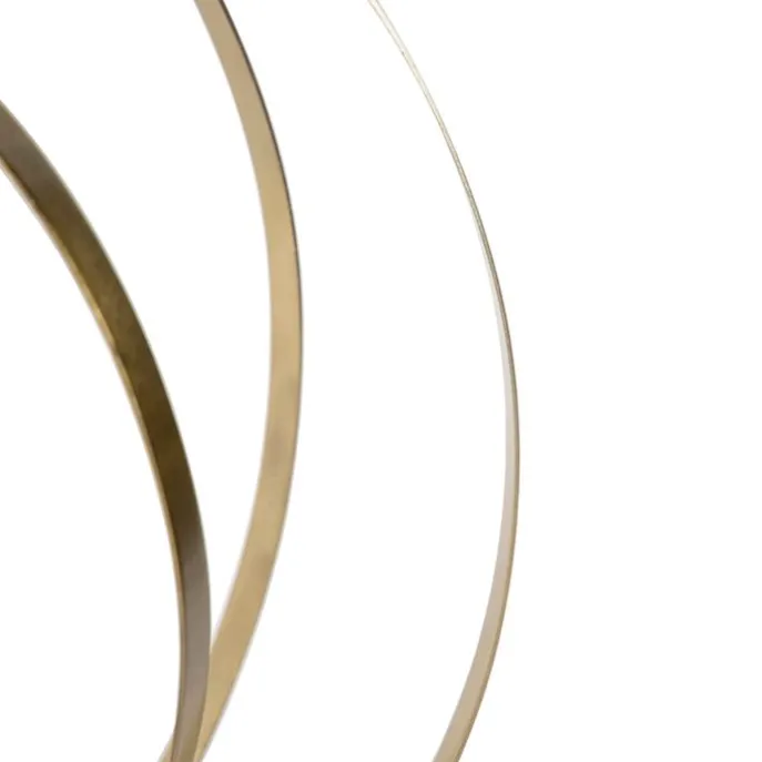 Vintage hanglamp messing draaibaar - Rings