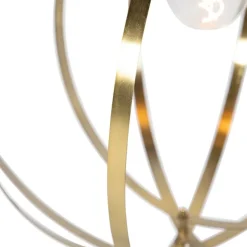 Vintage hanglamp messing draaibaar - Rings