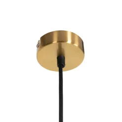 Vintage hanglamp messing met smoke glas - Vidra