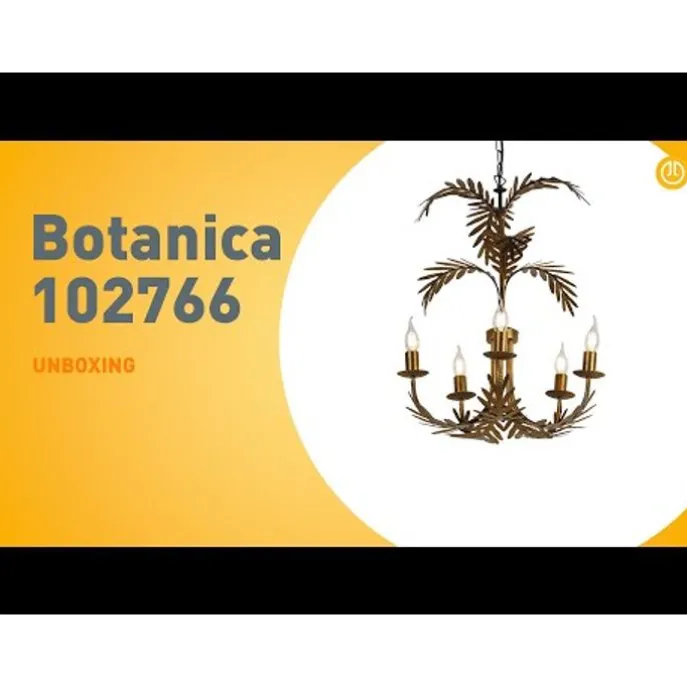 Vintage kroonluchter goud 5-lichts - Botanica