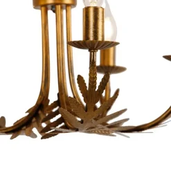 Vintage kroonluchter goud 5-lichts - Botanica