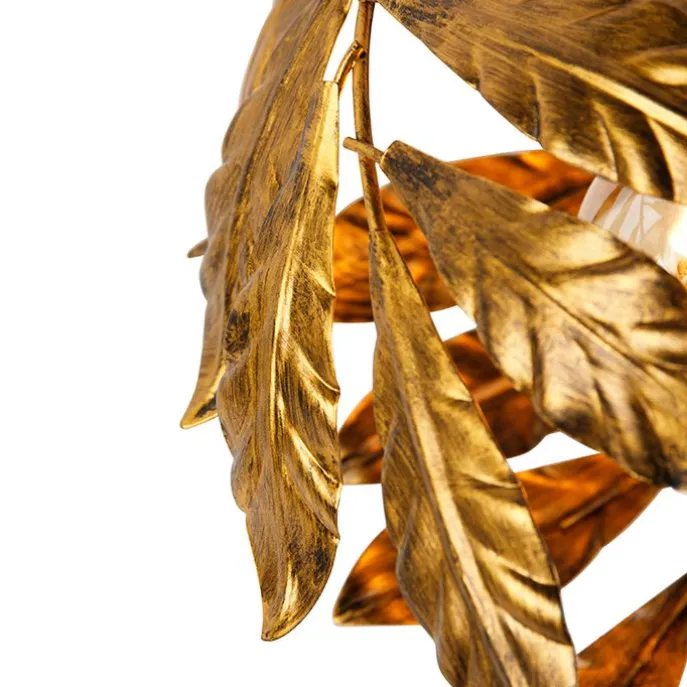 Vintage plafondlamp antiek goud 30 cm - Linden