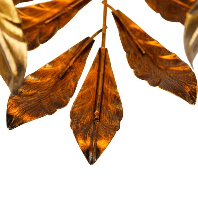 Vintage plafondlamp antiek goud 30 cm - Linden