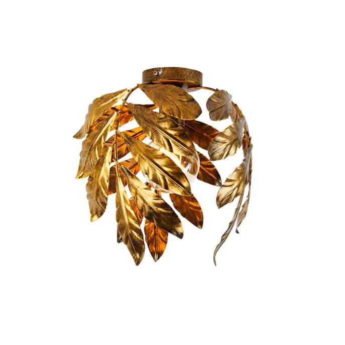 Vintage plafondlamp antiek goud 30 cm - Linden