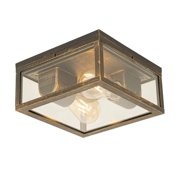 Vintage plafondlamp antiek goud IP442-lichts - Charlois