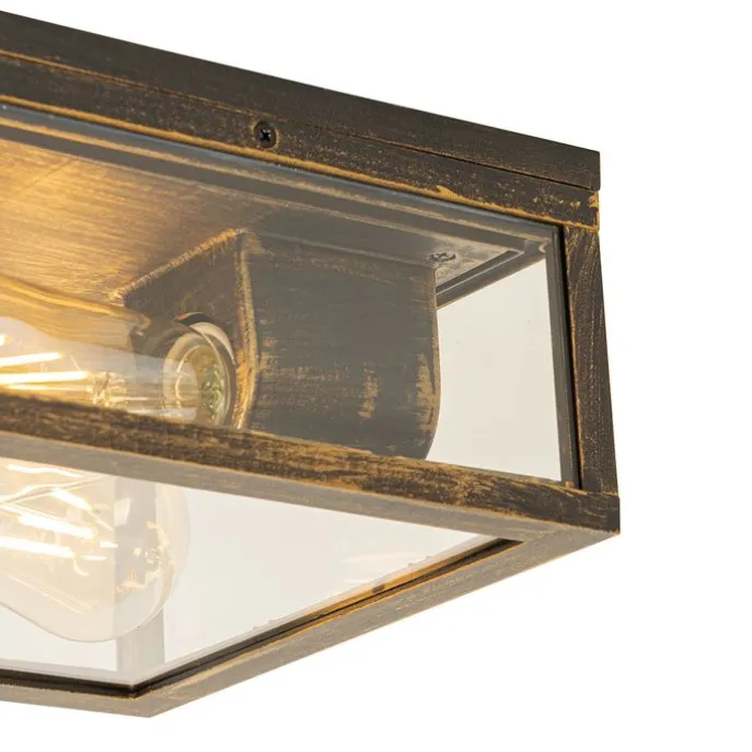 Vintage plafondlamp antiek goud IP442-lichts - Charlois