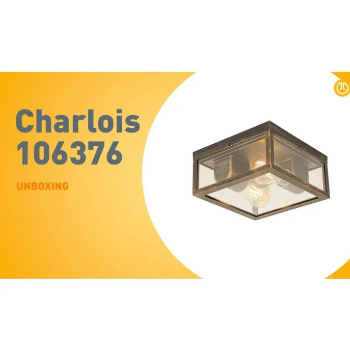 Vintage plafondlamp antiek goud IP442-lichts - Charlois