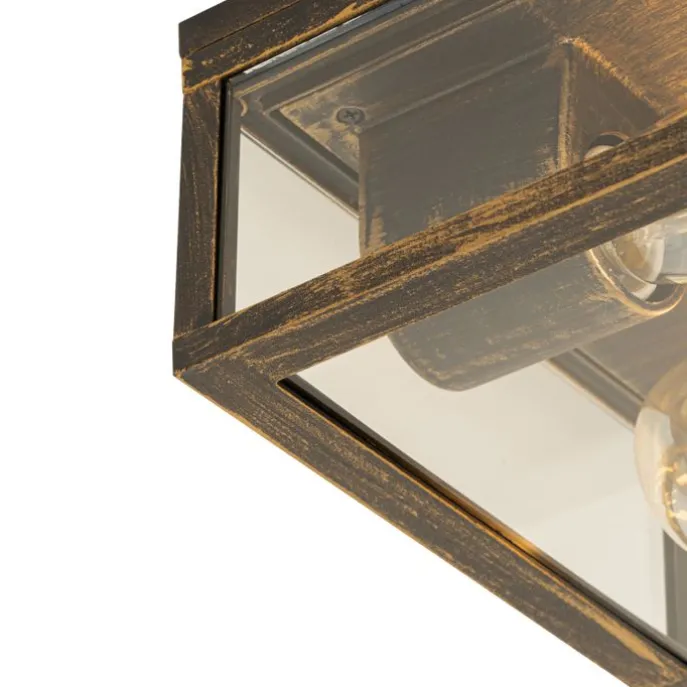 Vintage plafondlamp antiek goud IP442-lichts - Charlois