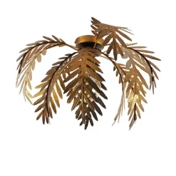 Vintage plafondlamp goud 45 cm rond - Botanica