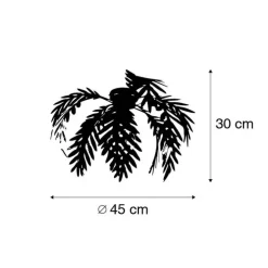 Vintage plafondlamp goud 45 cm rond - Botanica