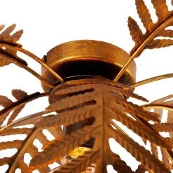 Vintage plafondlamp goud 45 cm rond - Botanica
