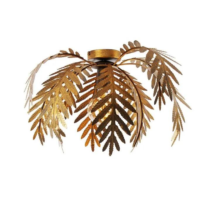 Vintage plafondlamp goud 45 cm rond - Botanica