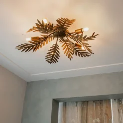 Vintage plafondlamp goud 70 cm 5-lichts - Botanica