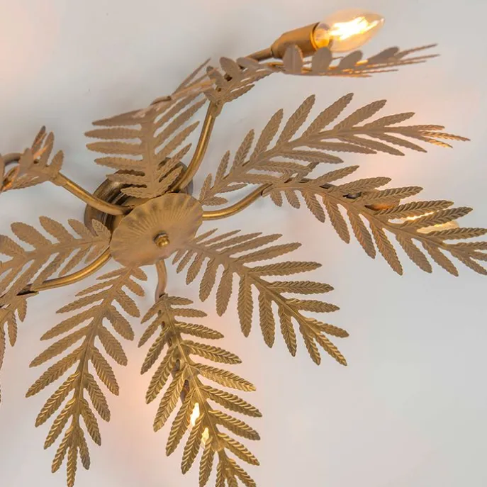 Vintage plafondlamp goud 70 cm 5-lichts - Botanica