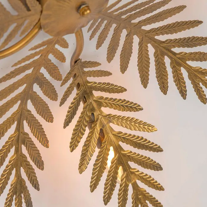 Vintage plafondlamp goud 70 cm 5-lichts - Botanica