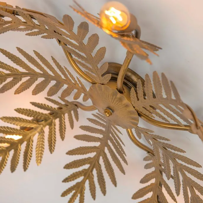 Vintage plafondlamp goud 70 cm 5-lichts - Botanica