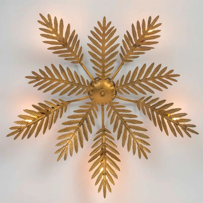 Vintage plafondlamp goud 70 cm 5-lichts - Botanica