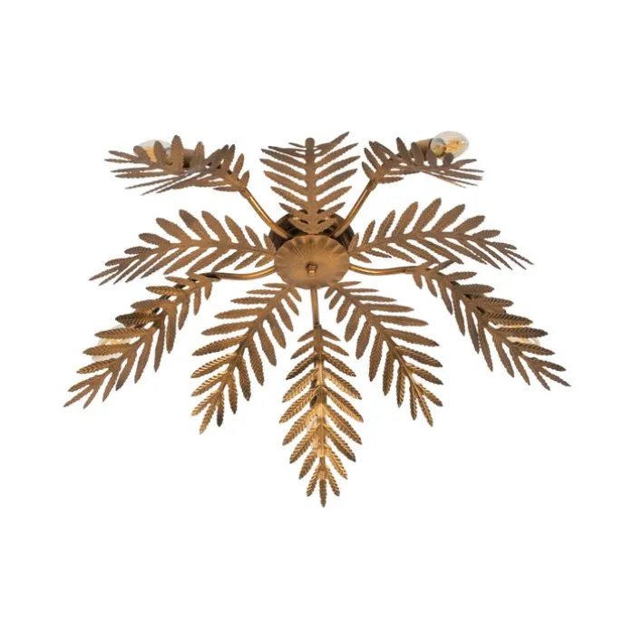 Vintage plafondlamp goud 70 cm 5-lichts - Botanica