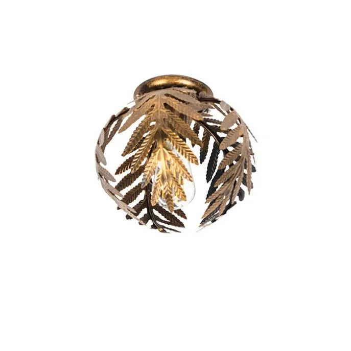 Vintage plafondlamp goud 24 cm - Botanica