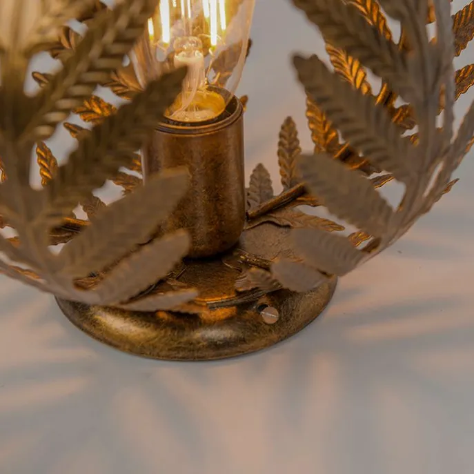 Vintage plafondlamp goud 24 cm - Botanica