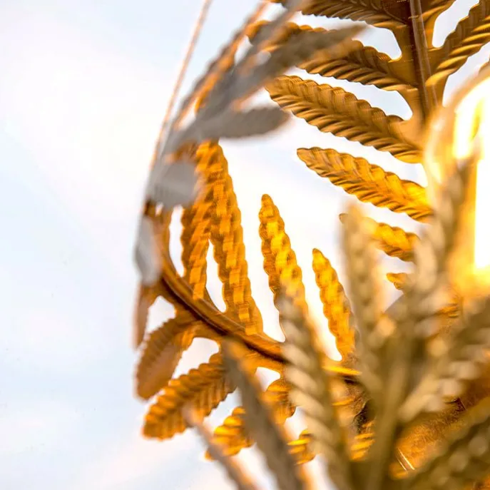 Vintage plafondlamp goud 24 cm - Botanica