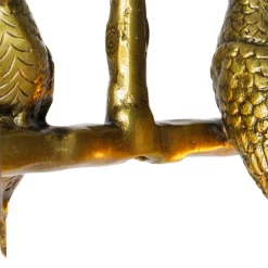 Vintage plafondlamp messing 2-lichts - Animal Papegoje