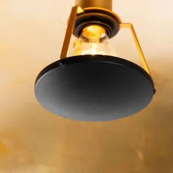 Vintage plafondlamp zwart met goud 60 cm - Emilienne