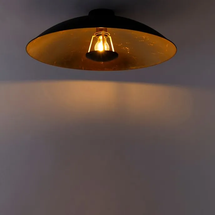 Vintage plafondlamp zwart met goud 60 cm - Emilienne