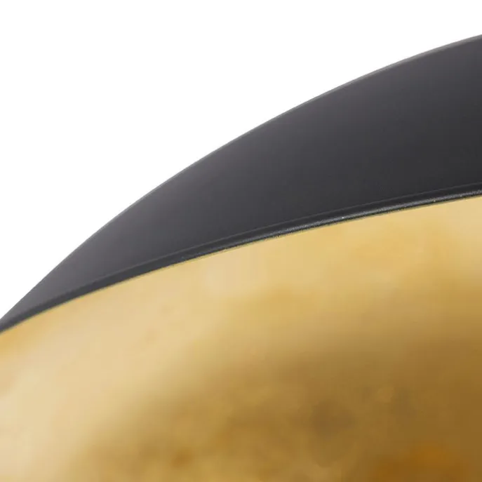 Vintage plafondlamp zwart met goud 60 cm - Emilienne