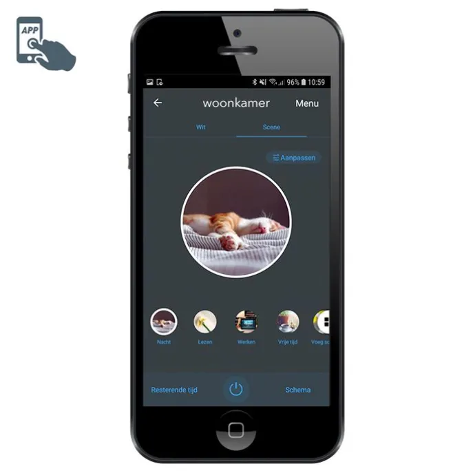 Vintage Smart plafondlamp goud 70 cm incl. 5 WiFi B35 - Botanica