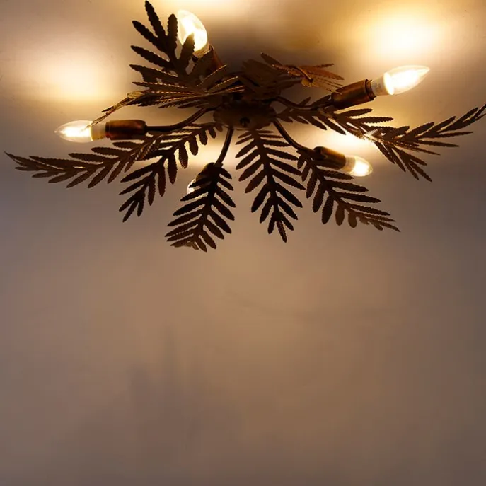 Vintage Smart plafondlamp goud 70 cm incl. 5 WiFi B35 - Botanica