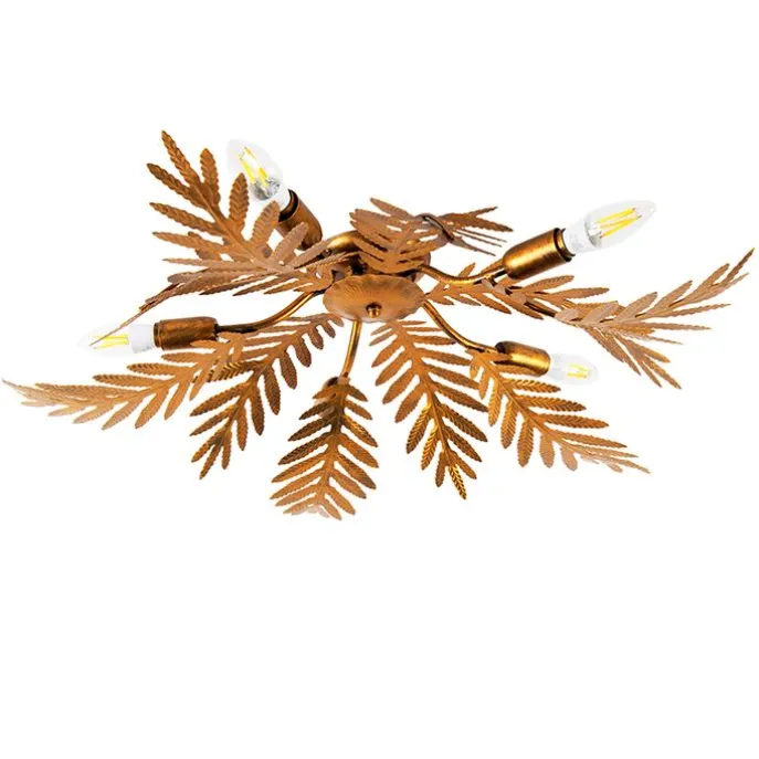 Vintage Smart plafondlamp goud 70 cm incl. 5 WiFi B35 - Botanica