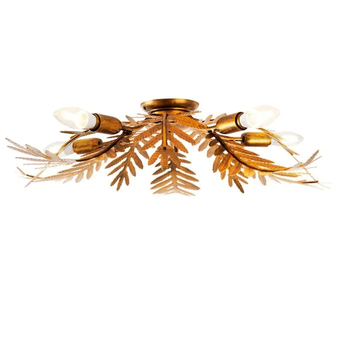 Vintage Smart plafondlamp goud 70 cm incl. 5 WiFi B35 - Botanica