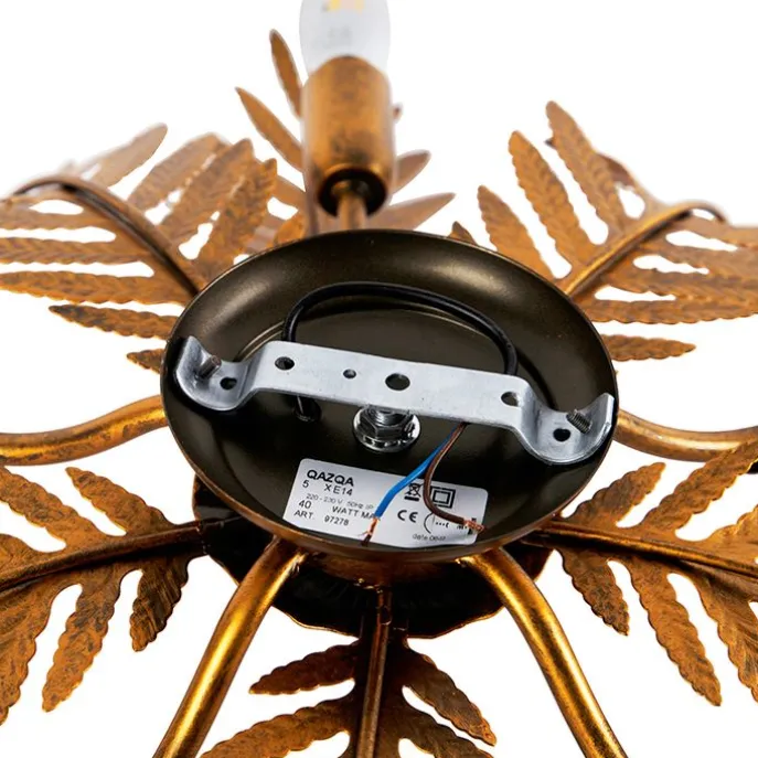 Vintage Smart plafondlamp goud 70 cm incl. 5 WiFi B35 - Botanica