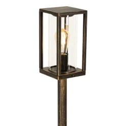 Vintage staande buitenlamp antiek goud 100 cm IP44 - Charlois