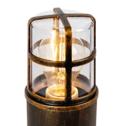 Vintage staande buitenlamp antiek goud IP54 50 cm - Kiki