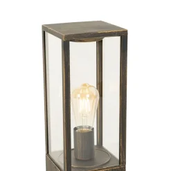 Vintage staande buitenlamp antiek goud 40 cm IP44 - Charlois