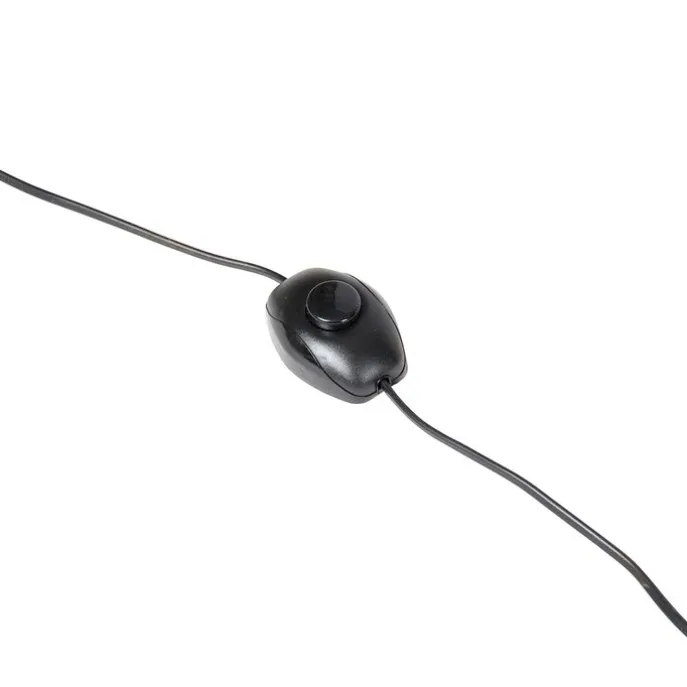 Vintage vloerlamp antiek goud met kap groen - Linden