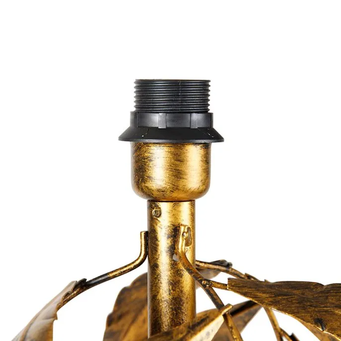 Vintage vloerlamp antiek goud 30 cm zonder kap - Linden