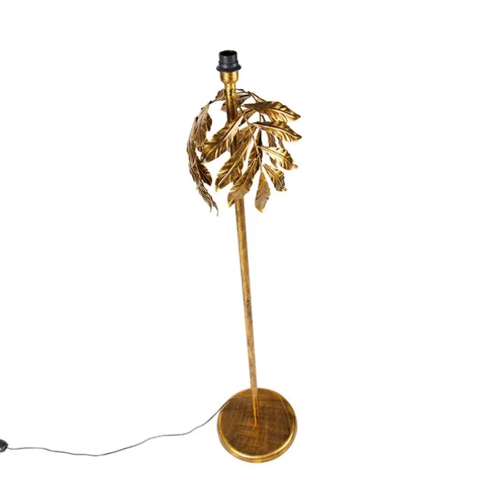 Vintage vloerlamp antiek goud 30 cm zonder kap - Linden