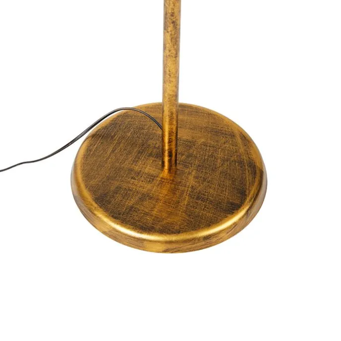 Vintage vloerlamp antiek goud 30 cm zonder kap - Linden
