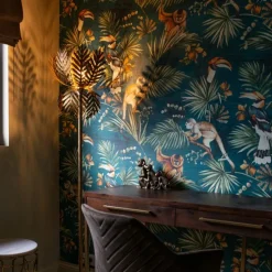 Vintage vloerlamp goud - Botanica Simplo