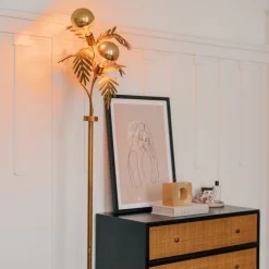 Vintage vloerlamp goud 187 cm 2-lichts - Botanica