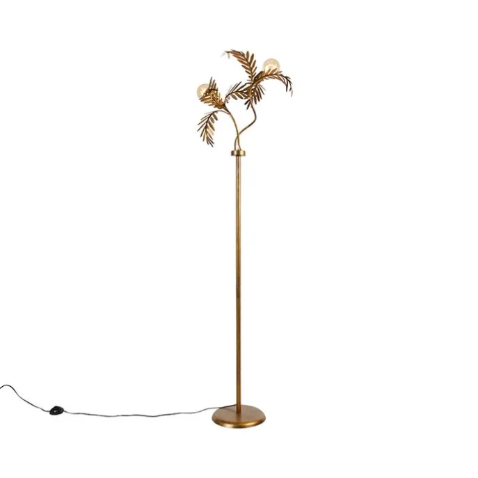 Vintage vloerlamp goud 187 cm 2-lichts - Botanica