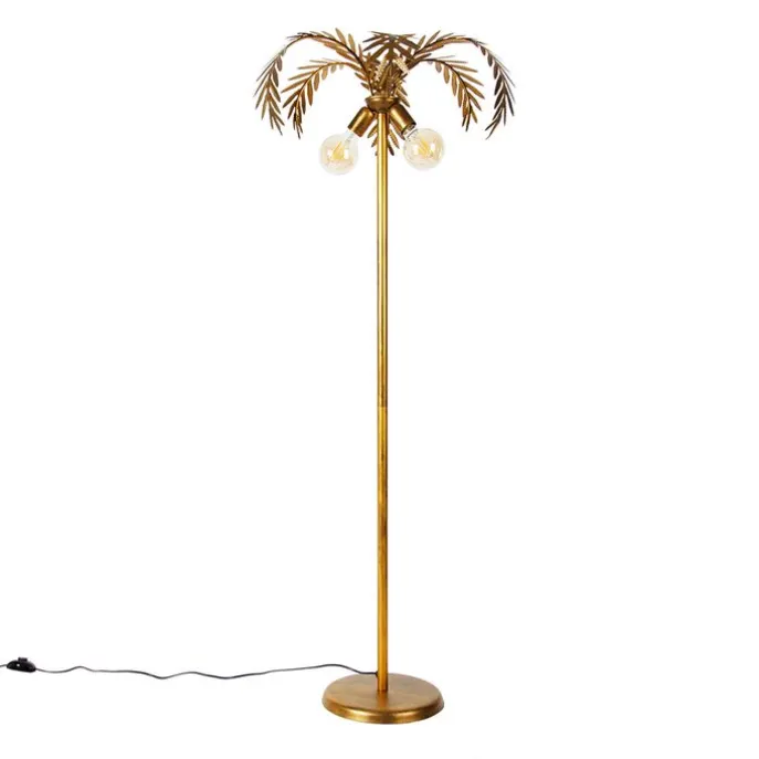 Vintage vloerlamp goud 156 cm 2-lichts - Botanica