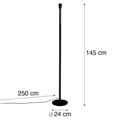 Vintage vloerlamp grijs zonder kap - Simplo